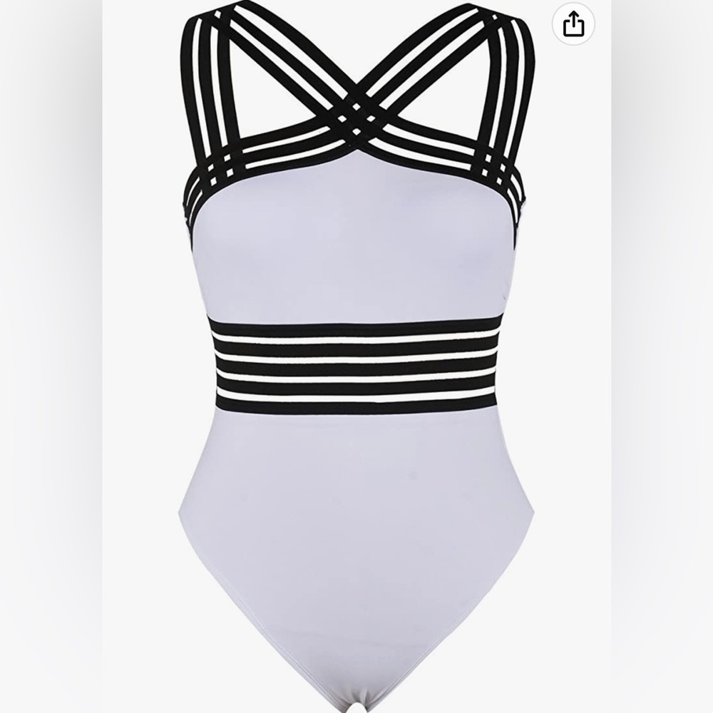 Brand new white one piece swim suit.  New with tags.
